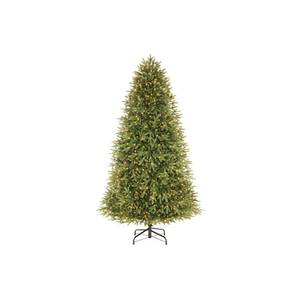 lot 346 image: Home Accents 7.5 ft Jackson Noble Fir LED Pre-Lit Artificial Christmas Tree with 1200 Color Changing Micro Dot Lights - Lights Do not Work. W14N0202.