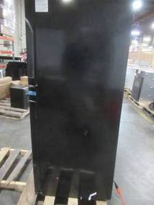 lot 351 image: Magic Chef 10.1 cu. ft. Top Freezer Refrigerator in Black, HMDR1000BE - Scratch and Dent, Major Hole on Back LH Side - Still Holds the Cold.
