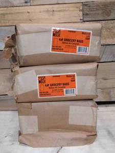 1500 - #4 Brown Grocery Bags - 5 x 3.06 x 9.75 inches