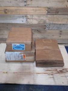 Bundle of 3 different size brown grocery bags