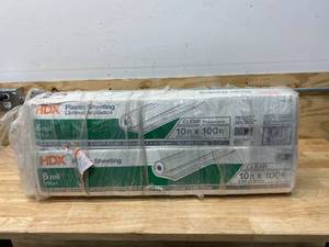 lot 43 image: HDX Lot of 2-  10 ft. x 100 ft. Clear 6 mil. Plastic Sheeting
