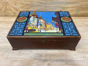 lot 50 image: Decorative Storage Box (San Francisco Chinatown Theme)