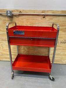 lot 14 image: WILLIAMSSNAP-ON 1 DRAWER TOOL TROLLEY WITH WHEEL WEIGHT TRAY
