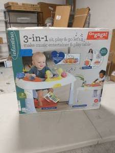 lot 11 image: Infantino Go gaga 3-in-1 Sit Play & Go Lets Make Music Entertainer & Play Table