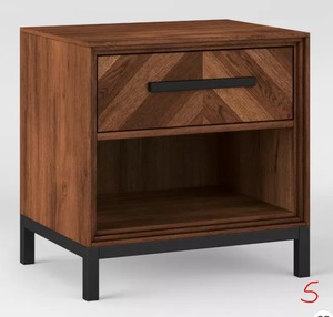 lot 5 image: Rochester Parquet Nightstand Brown - Threshold