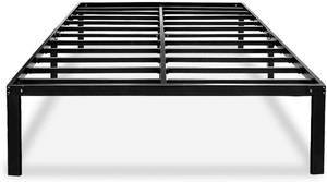 lot 28 image: HAAGEEP 14 Inch Black Metal Platform Full Size Bed Frame