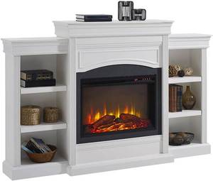 lot 45 image: Ameriwood Lamont Mantel Fireplace in White Model 1815096COM (Box Damaged, Not Tested)