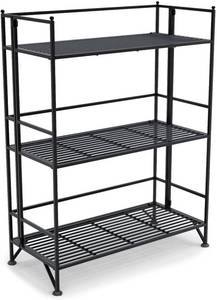 lot 78 image: Convenience Concepts 3 Tier Folding Metal Shelf Model 8019B( Box damaged)
