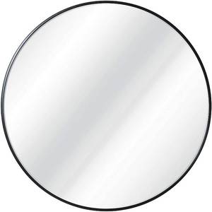 lot 66 image: HBCY Creations Rustic Black Round Wall Mirror