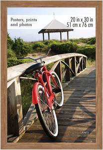 lot 68 image: MCS Museum Poster Frame, 20 x 30 in, Medium Oak Model 68862