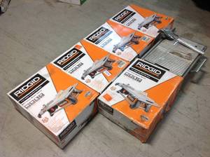 lot 15 image: Lot of assorted Ridgid Table Top Wet Tile Saws  used open box customer returns some maybe missing pieces review pictures