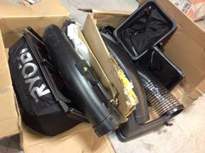 lot 22 image: Lot of 2 Original Equipment 42 in. and 46 in. Double Bagger for XT1 and XT2 Series Riding Lawn Mowers (2015 and After) open box customer returns