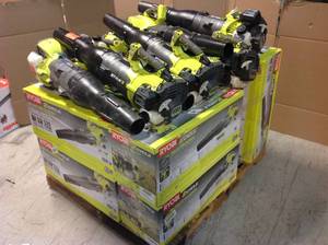 lot 23 image: Pallet with Ryobi Gas Leaf Blowers open box customer returns various conditions review pictures