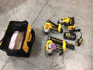 lot 102 image: Lot of assorted Dewalt Nailers 1 Battery and Charger customer returns see pictures
