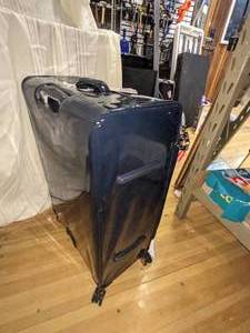 lot 107 image: Classy IT Girl Navy Patent Suitcase
