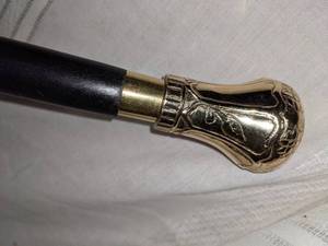 lot 114 image: Brass Handle Walking StickCane