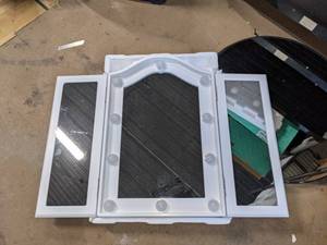 lot 133 image: Luxfurni Deluxe Fold-Out Lighted Mirror