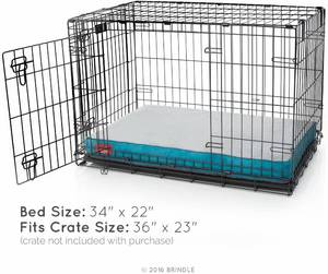 lot 66 image: Brindle Soft Memory Foam Dog Bed with Removable Washable Cover