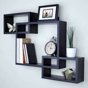 lot 48 image: Ballucci Wooden Interweave Floating Wall Mounted Shelves