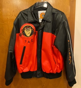 Looney Tunes Wild Man Tasmanian Devil Ladies Leather Jacket
