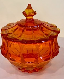 Beautiful Colored Orange Glassware Items