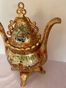 Decorative Lidded Chinese Painted Container