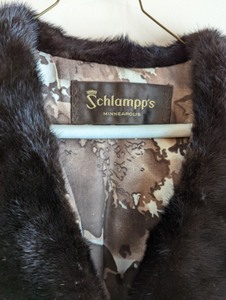 Schlammps Chevron Design Fur and Leather Jacket