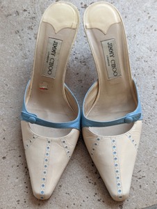 Jimmy Choo Leather Heeled Slides