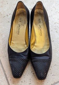 St. John Satin Pumps with Embellished Toe