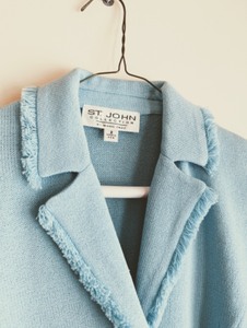 St. John by Marie Gray Seafoam Green JacketSkirt Combo