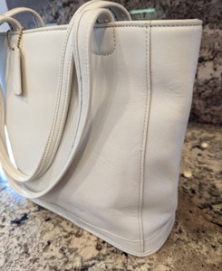 Coach White Leather Tote