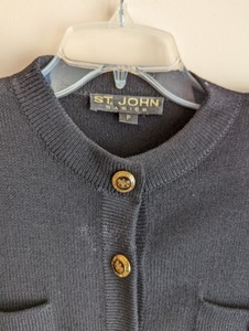 St. John Black SweaterSkirt Combo