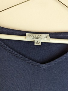 St. John by Marie Gray Blue Ruffle TopSkirt Combo