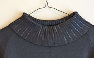St. John by Marie Gray Black Embellished Sweater