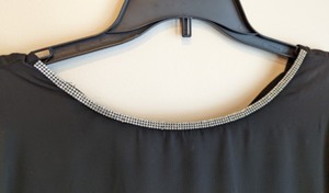 MSK Black Rhinestone Embellished Dress