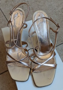 Casadei Metallic Wedge Sandals
