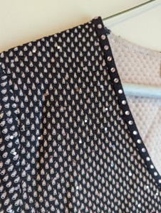 St. John by Marie Gray BlackPink Embellished Short Sleeve Shirt