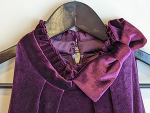 Ted Baker Purple Velvet Pleated Dress