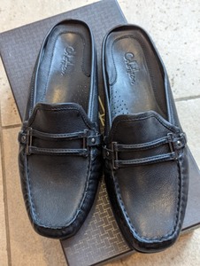 Cole Haan Black Leather Slip On Loafers