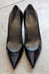 Stuart Weitzman Black Patent Leather Stilettos
