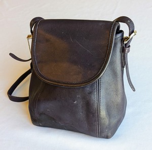 Coach Dark Purple Leather Purse