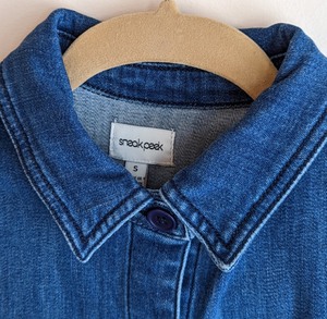 New Sneak Peek Fringed Denim Dress