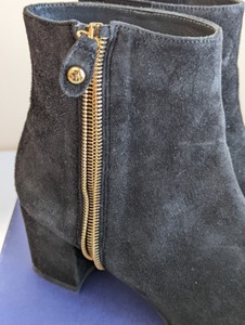 Stuart Weitzman Black Suede Booties