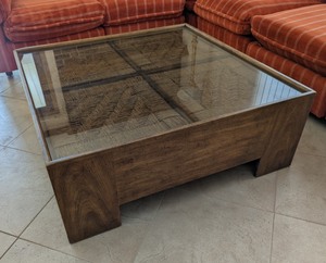 Awesome Vintage Drexel Glass Topped Coffee Table