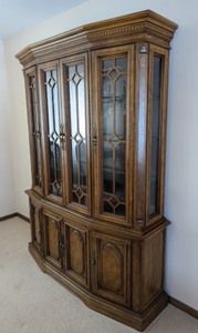 Large Vintage Display CabinetHutch