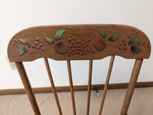 Vintage Painted Childrens Rocking Chair