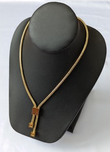St. John Gold Tone Lariat Necklace