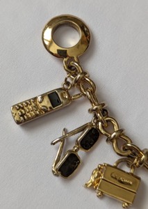 St. John Gold Tone Charm Bracelet