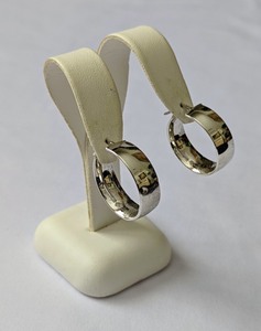 14k White Gold Hoop Earrings