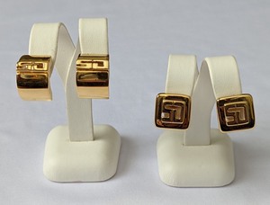 Two Pairs of St. John Gold Tone Clip On Earrings